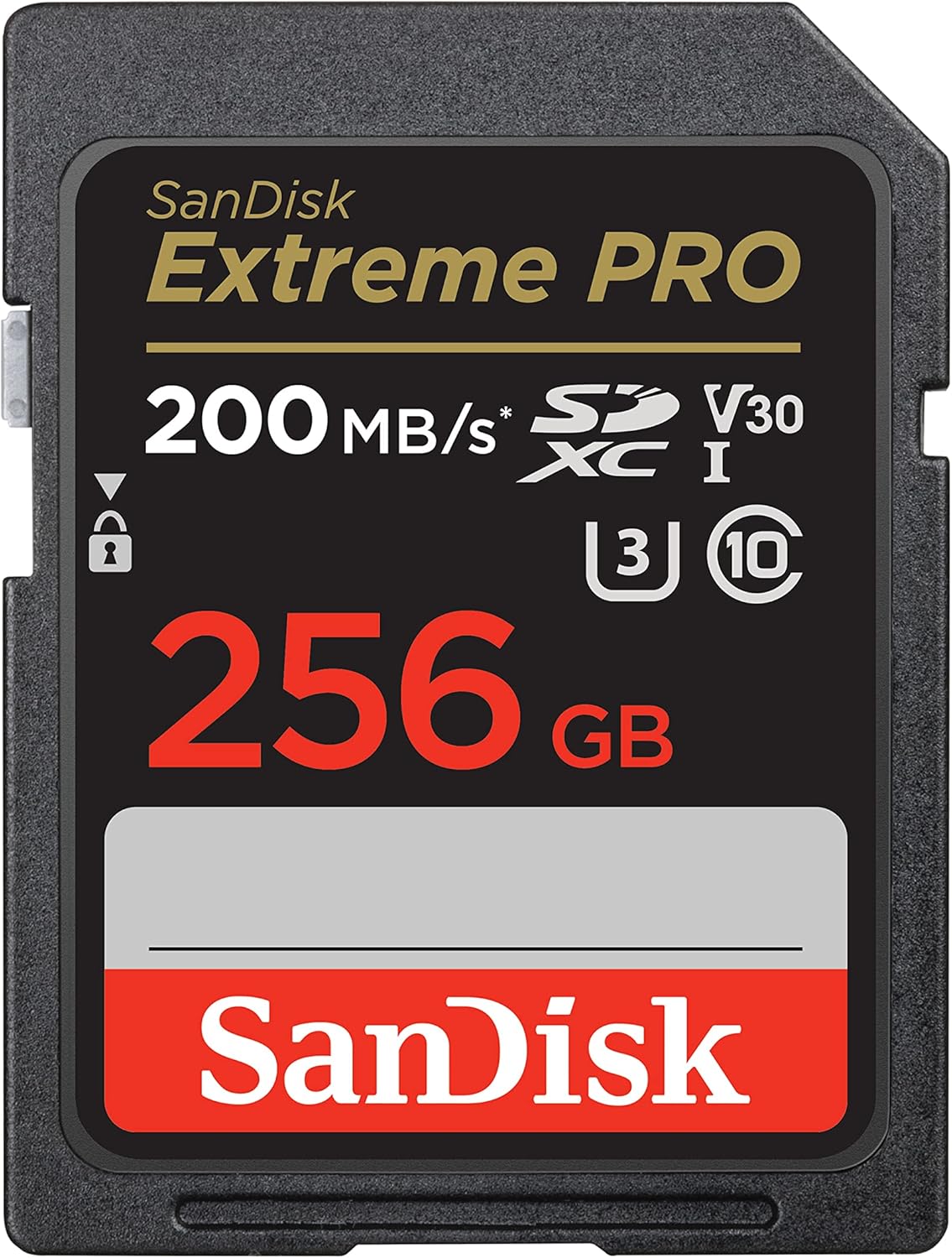 SanDisk - Extreme PRO SDXC - 256 Go - 200 Mo/s, 4K, UHS-I, V30-U3