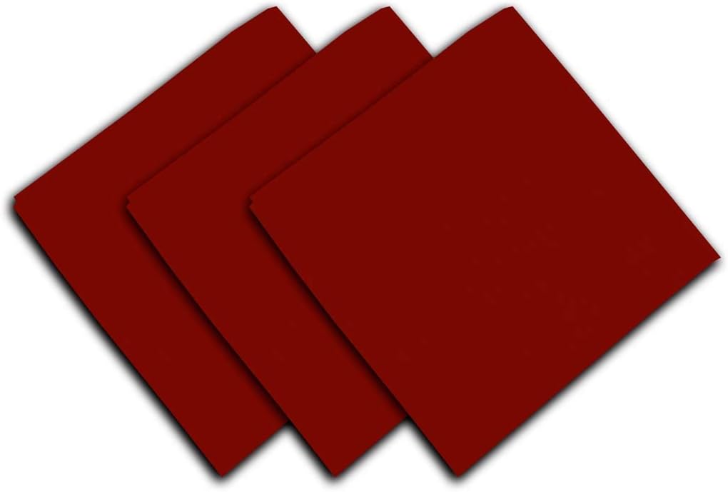 Soleil d'Ocre - lot de 3 serviettes Panama - 45x45 cm - coton rouge
