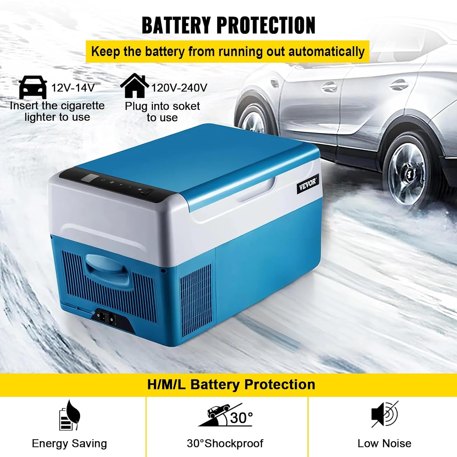 VEVOR - Glacière électrique 22L, panneau numérique, -20 à 20°C, 45W