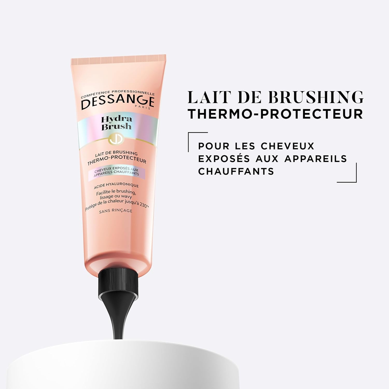 Dessange - Lait de brushing Hydra-Brush - 125ml - Thermo-protecteur, acide hyaluronique