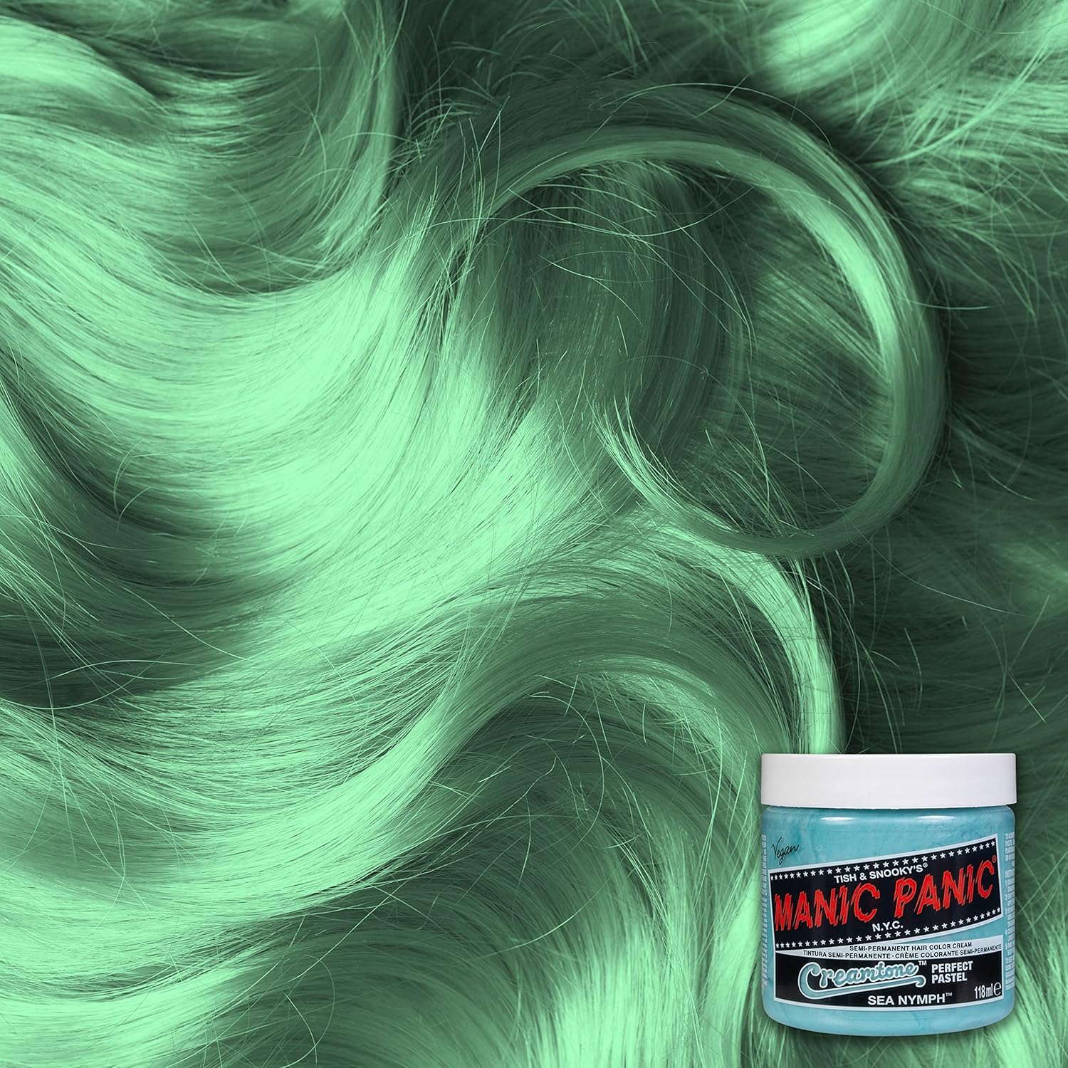 Manic Panic - Sea Nymph Pastel Classic Creme - 3x118ml - Coloration semi-permanente, vegan, vert