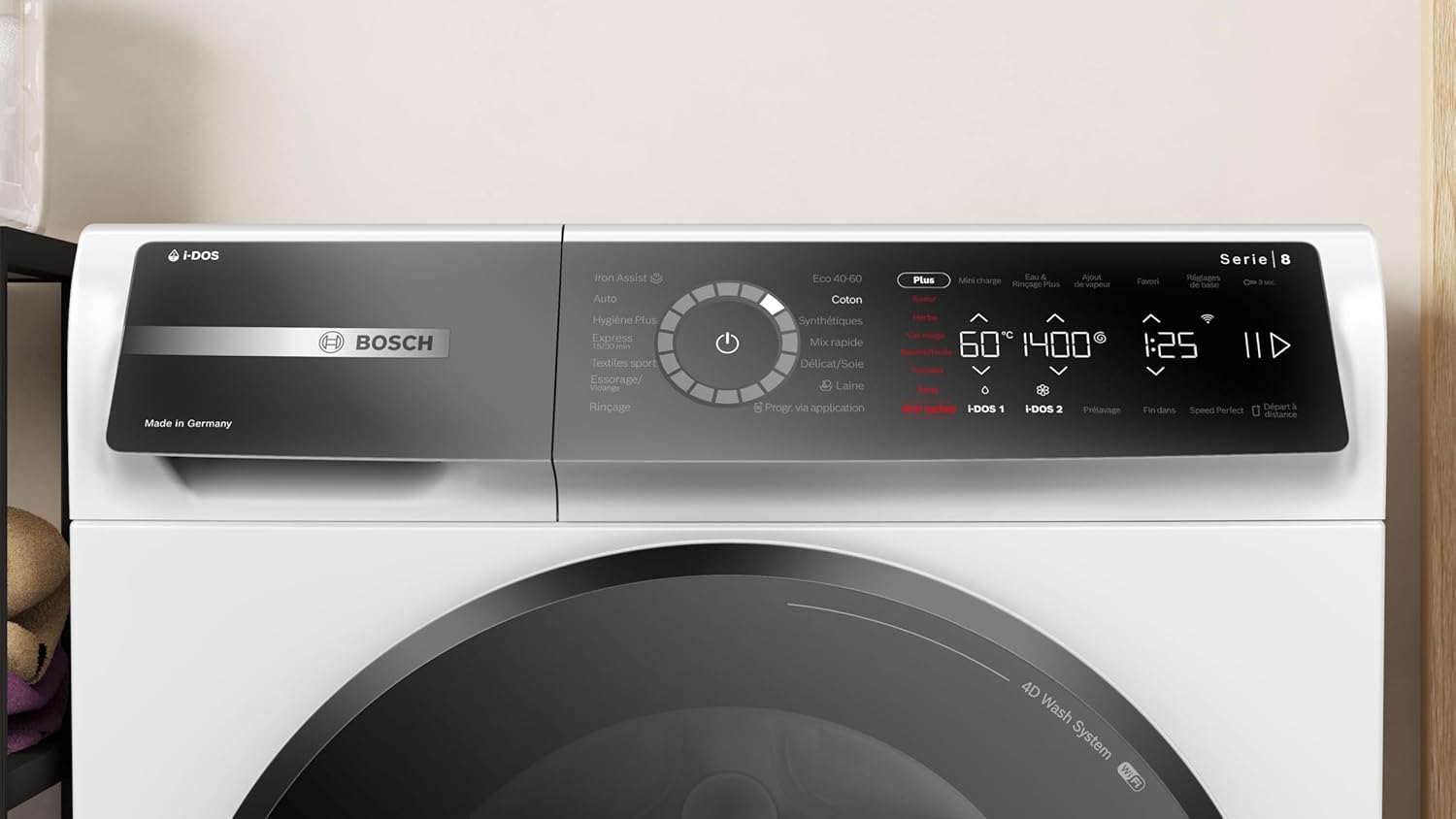 Bosch - lave-linge Série 8, 9 kg, 1400 tr/min, blanc - WGB244A2FR