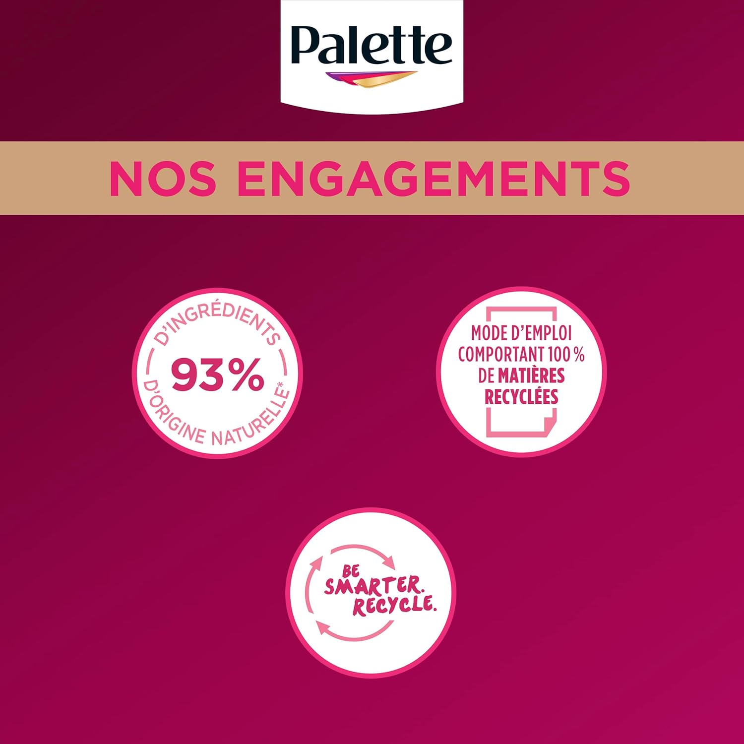 Palette - Intensive coloration permanente, cheveux châtain clair, 600, soin, couvre 100% blancs