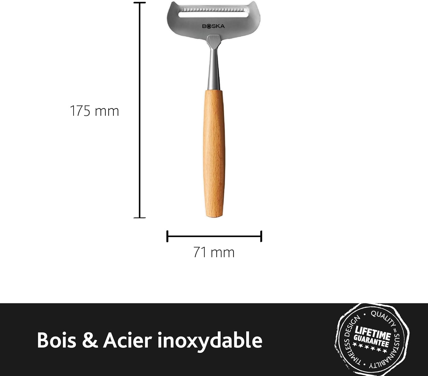 BOSKA - Amigo - tranchette fromage inox/bois ergonomique BSF