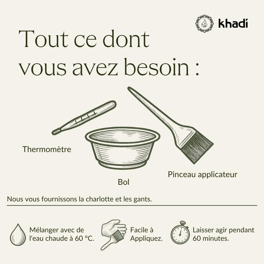 khadi - NOIR PROFOND - 100g - coloration végétale noire, intense, vegan