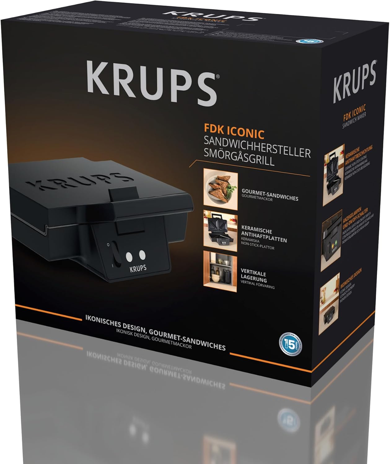 Krups - FDK Iconic série - plaques céramique, rangement vertical - FDK461