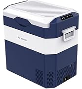 BINGI Glacière Electrique 42L à Compression avec Refroidissement Rapide Jusqu'à -18°C, 12V/24V/22...