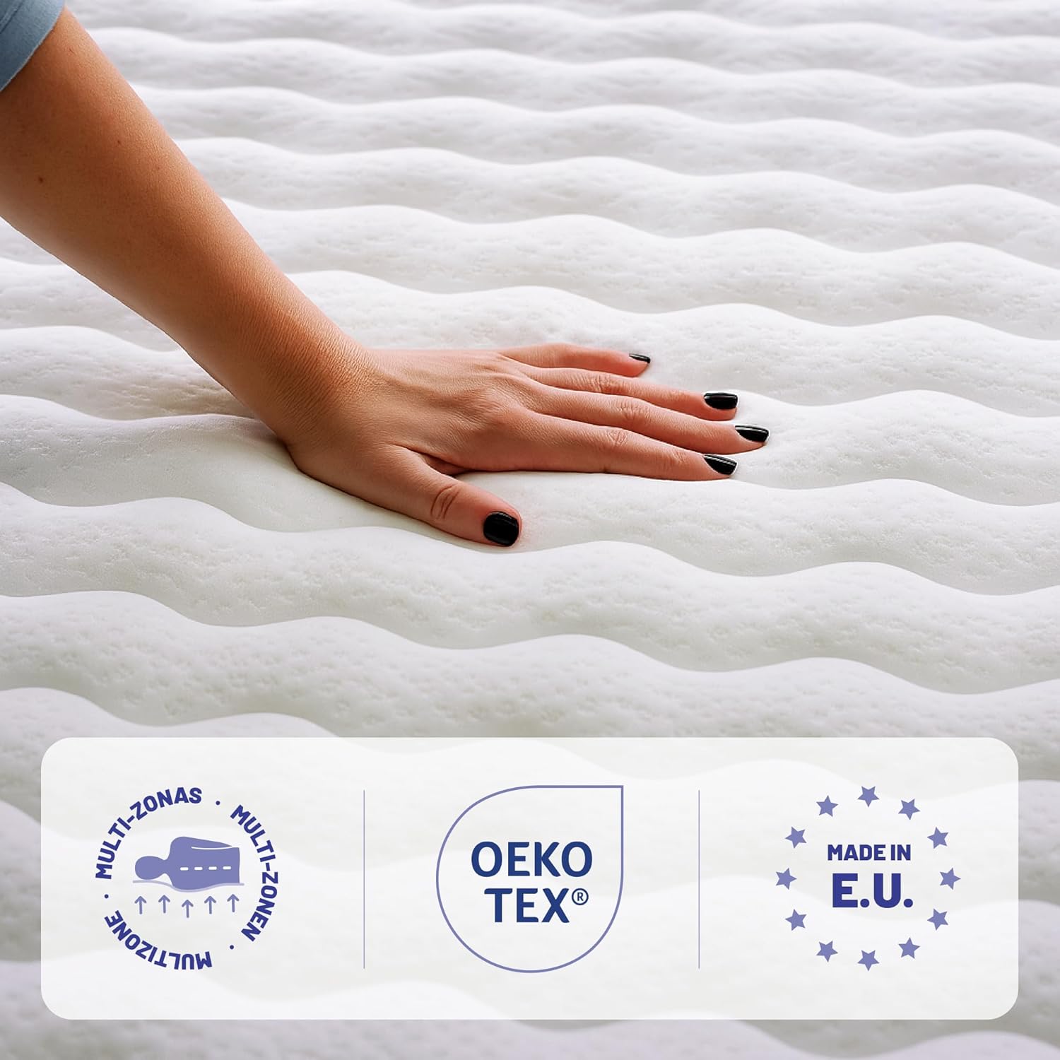 NATURALEX - Perfect Sleep - 90x200 cm - mémoire de forme, latex, 7 zones