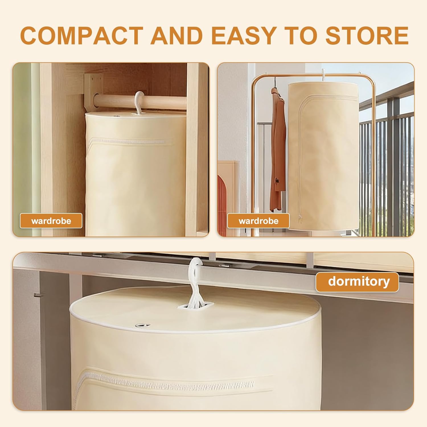 Sèche-linge portable compact 600W, télécommande, usage domestique