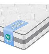 Matelas en couches blanc et gris avec étiquette bleue sur le coin portant la marque « iSense », identique à l'image 3.