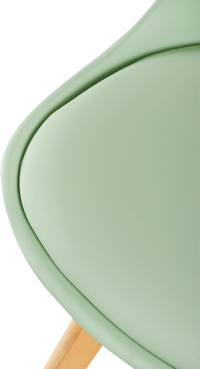 EGGREE - chaises scandinaves lot de 4 - bois hêtre - rembourrées, La Glace Verte