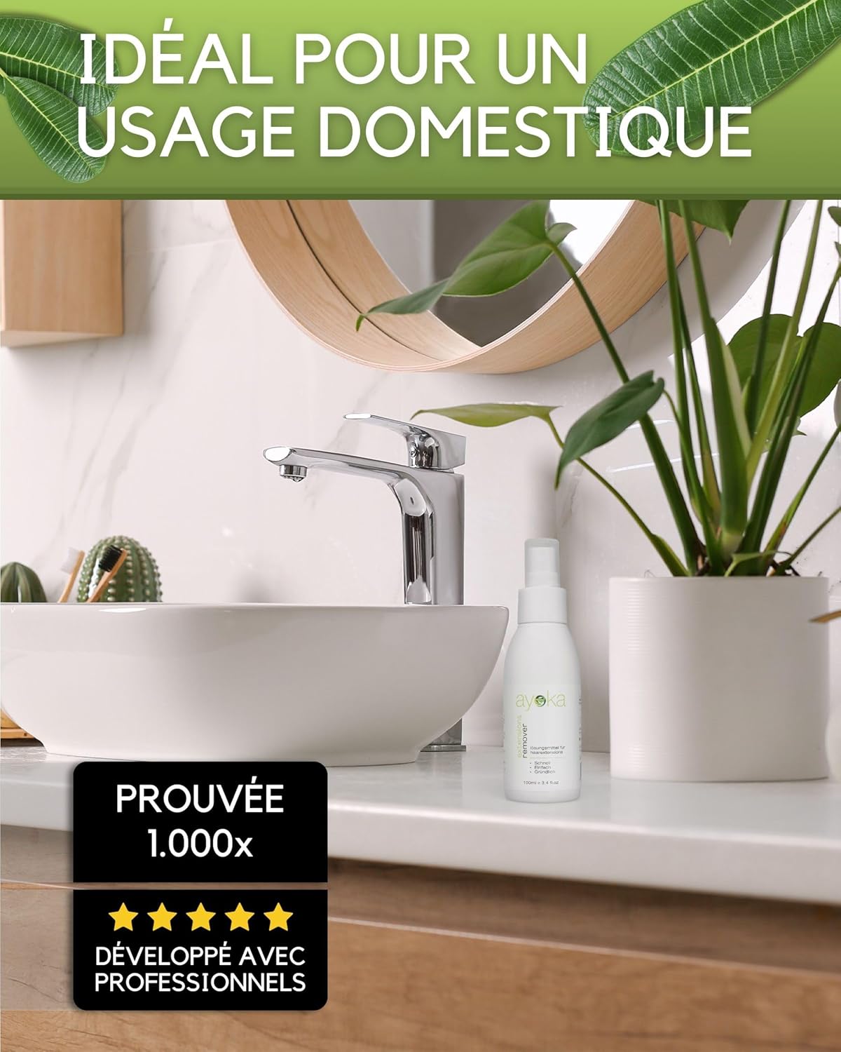 Dissolvant spray pour extensions cheveux, extra fort, 100ml, kératine, rubans tape